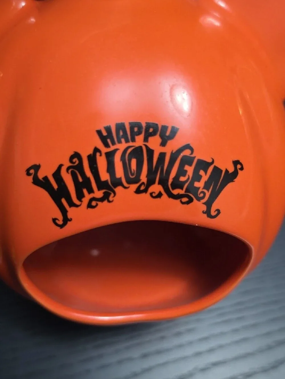 Disney Orange Mickey Pumpkin Candle Holder, w/ Tealight & Free Mickey Ears